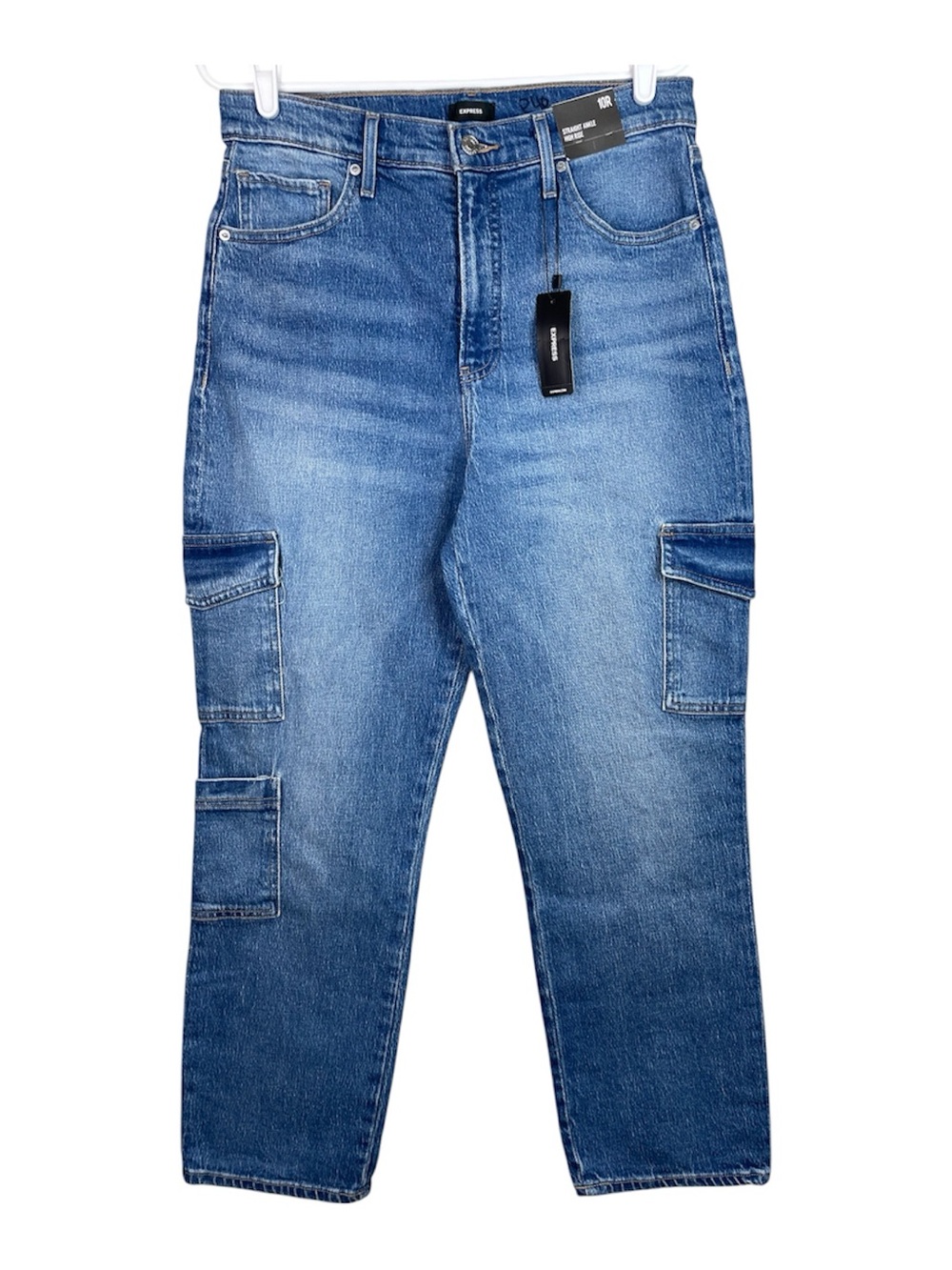 Express Cargo Straight Ankle High Rise Jeans Women’s Size 10R NWT